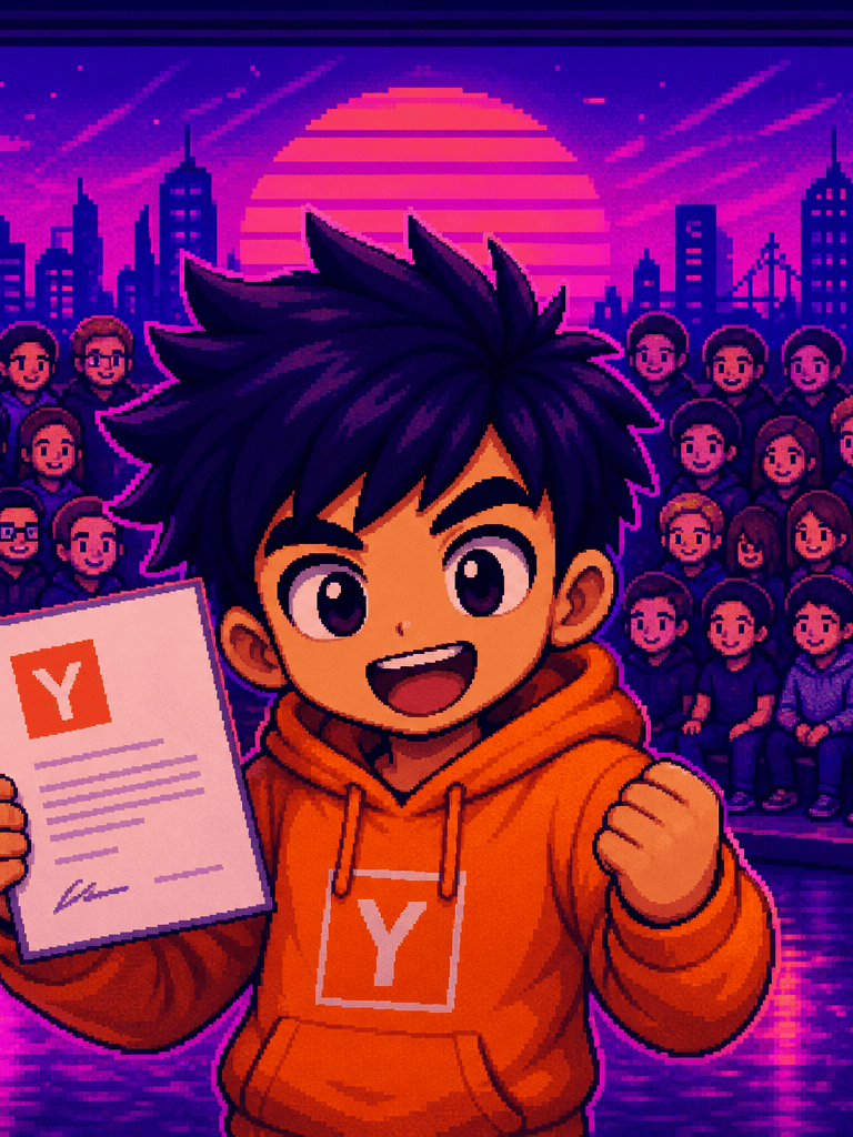 YC Accepted VibeCorp milestone card